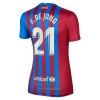 Maglia ufficiale Barcellona Frenkie De Jong 21 Casa 2021-22 per Donna